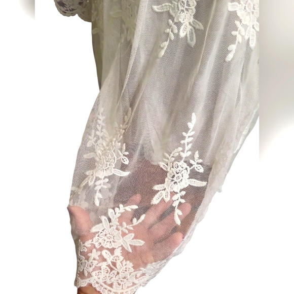 Entro large white Sheer lace Lined Tunic With Camisole NEW WITH TAGS - Picture 7 of 16